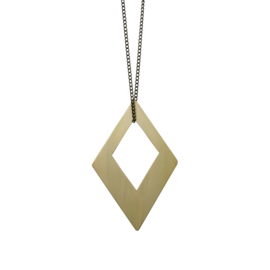 Geometric Brass Diamant Necklace