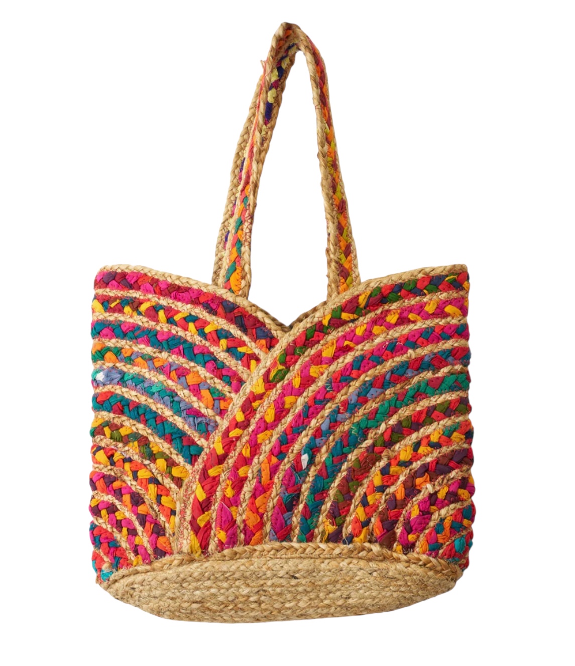 Chindi Multicolour Bag Design - Upcycled, Hand Woven