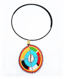 Ketting Masai Choker Shell Turquoise