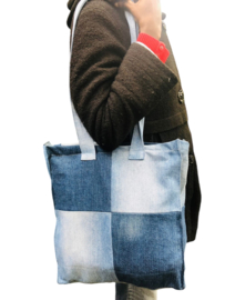 Patchwork Jeans Tote Bag