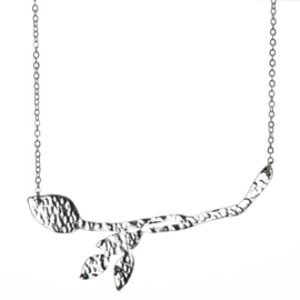 Silver Plated Meadow Leaf Necklace 