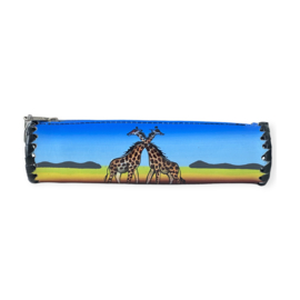 Pen-Etui Leer Giraf Couple