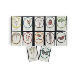Wens/Gift kaartje Natuur met Masai Beads armbandje / verschillende teksten