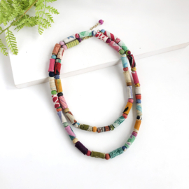 Kantha Dot Dash Necklace