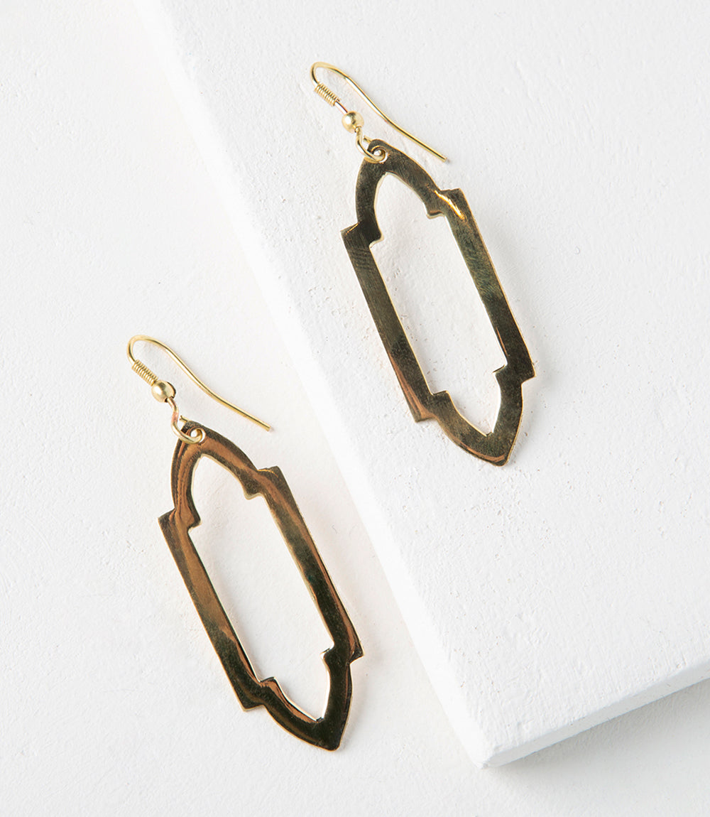 Earrings Ashram Gold Arch Drop