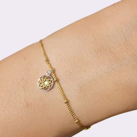 Mandala Gold and Silver Bracelet