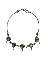 Ketting/Choker Verzilverd 067