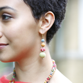 Graduated Kantha Earrings