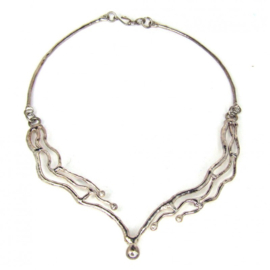Ketting/Choker Verzilverd 015