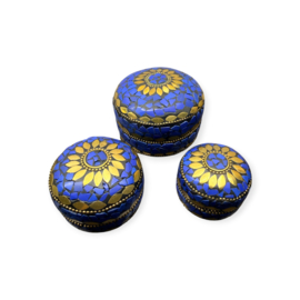 Ingelegde Matroesjka Doosjes Blauw
