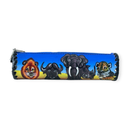 Pen-Etui Leer Wildlife Blauw