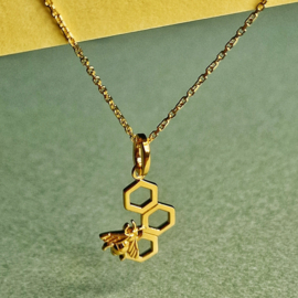 Gold Bumble Bee Necklace