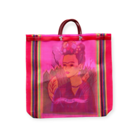 Frida Kahlo Shopping Bag roze - gerecycled