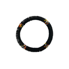 Bangle Bracelet Masai Beads zwart