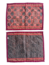Set van 2 x Quilted Sari Placemat A