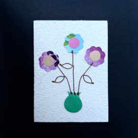 Wenskaart Metal Flowers