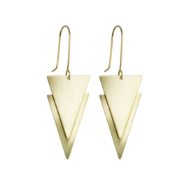 Geometric Brass Lucie Earrings