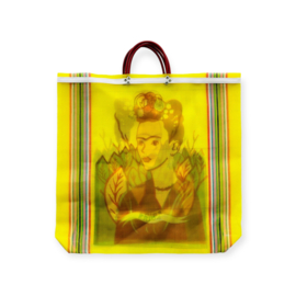 Frida Kahlo Shopping Bag geel - gerecycled