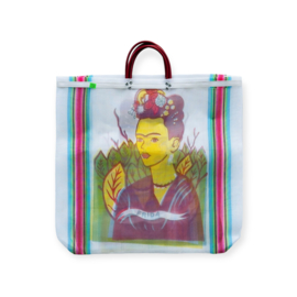 Frida Kahlo Shopping Bag wit - gerecycled