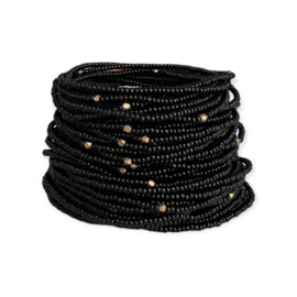 Masai Kralen Armbandje Black