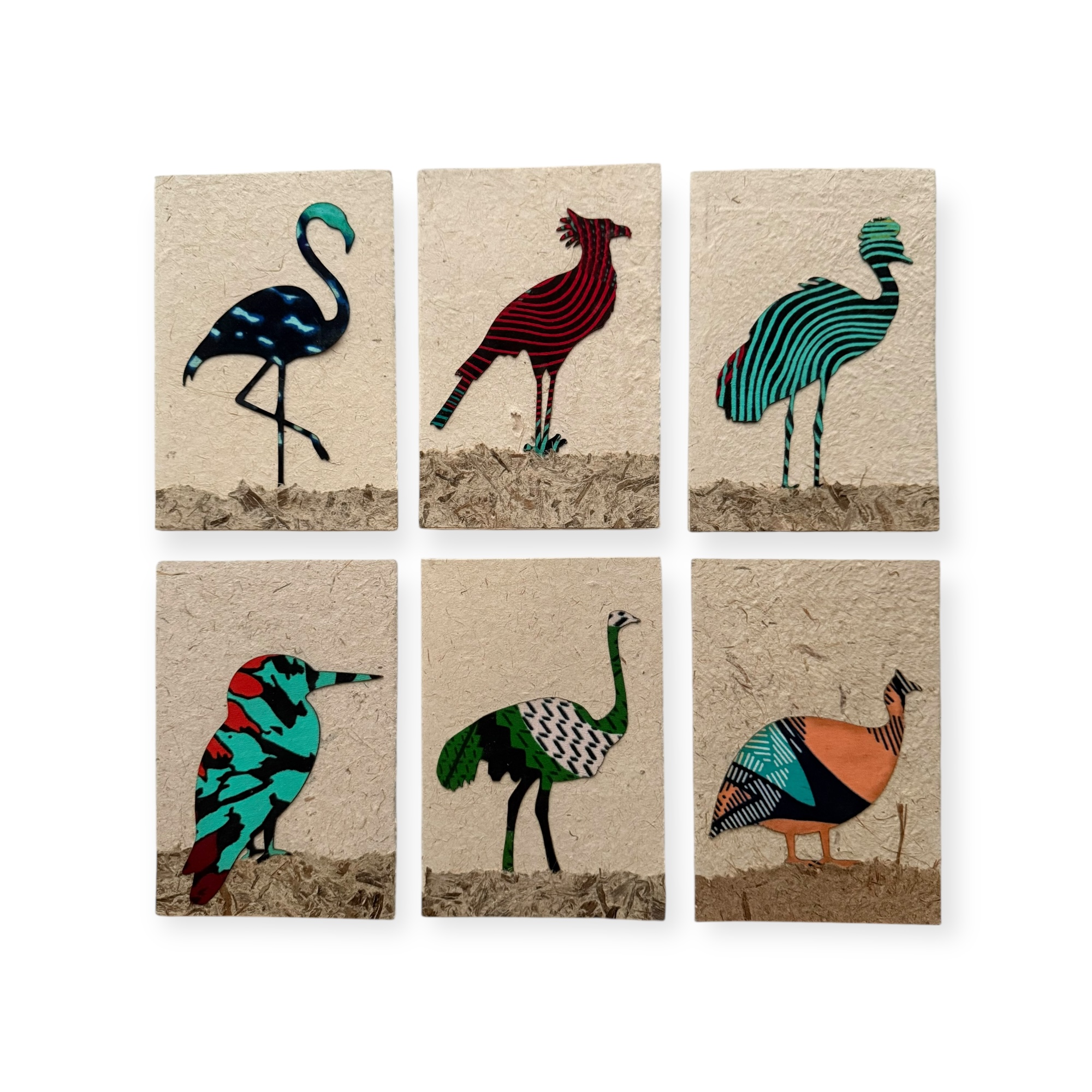 Wenskaarten Kenyan Birds set van 6 kaarten
