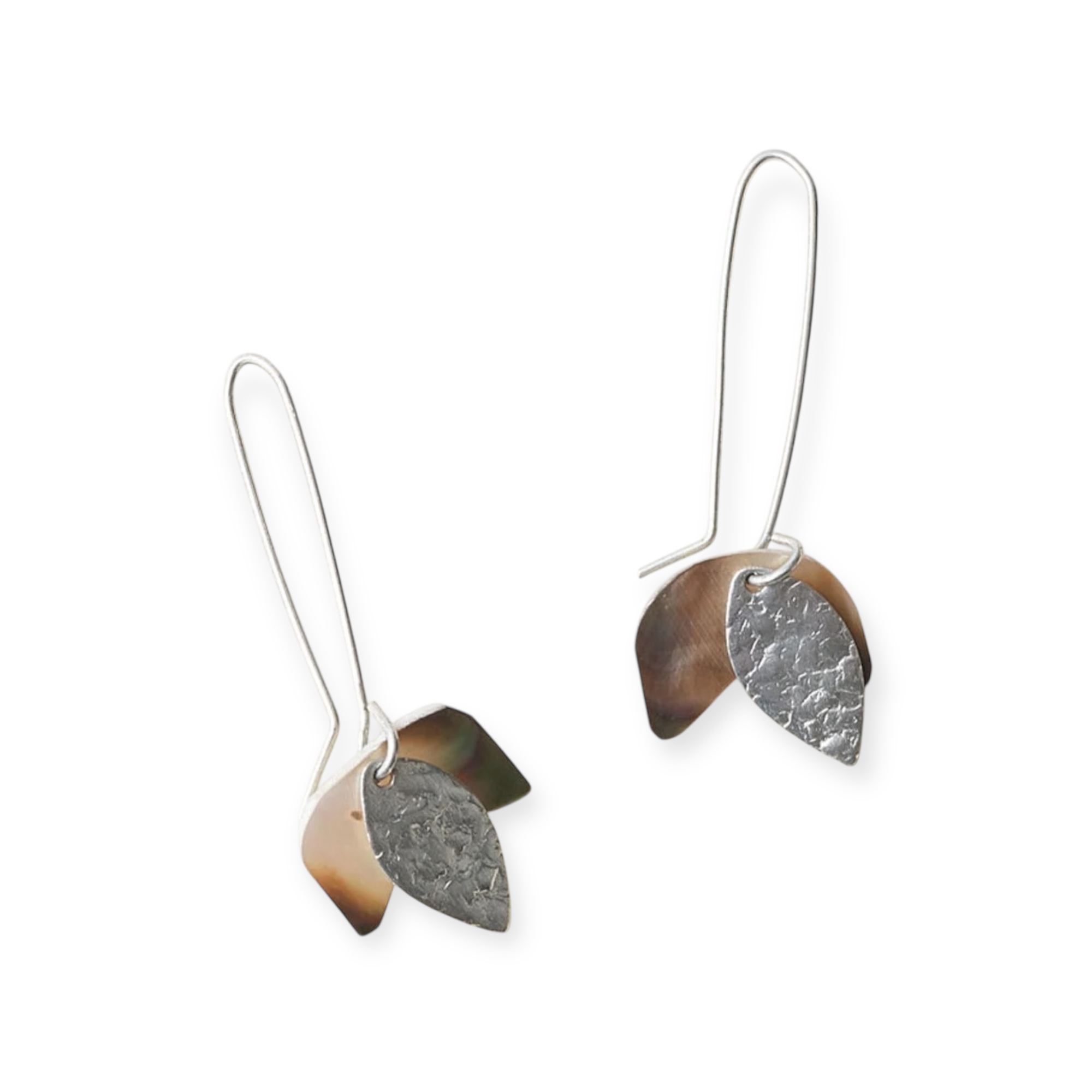 Earrings Chandra Silver Tulip Dangle Mother of Pearl