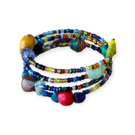 Funky Spiral Mix Armband  Mixed Colours Kids Size