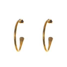 Plated Essentials Medium Hoops Gold