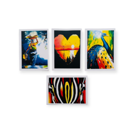 Wenskaarten set van 4 kaarten C