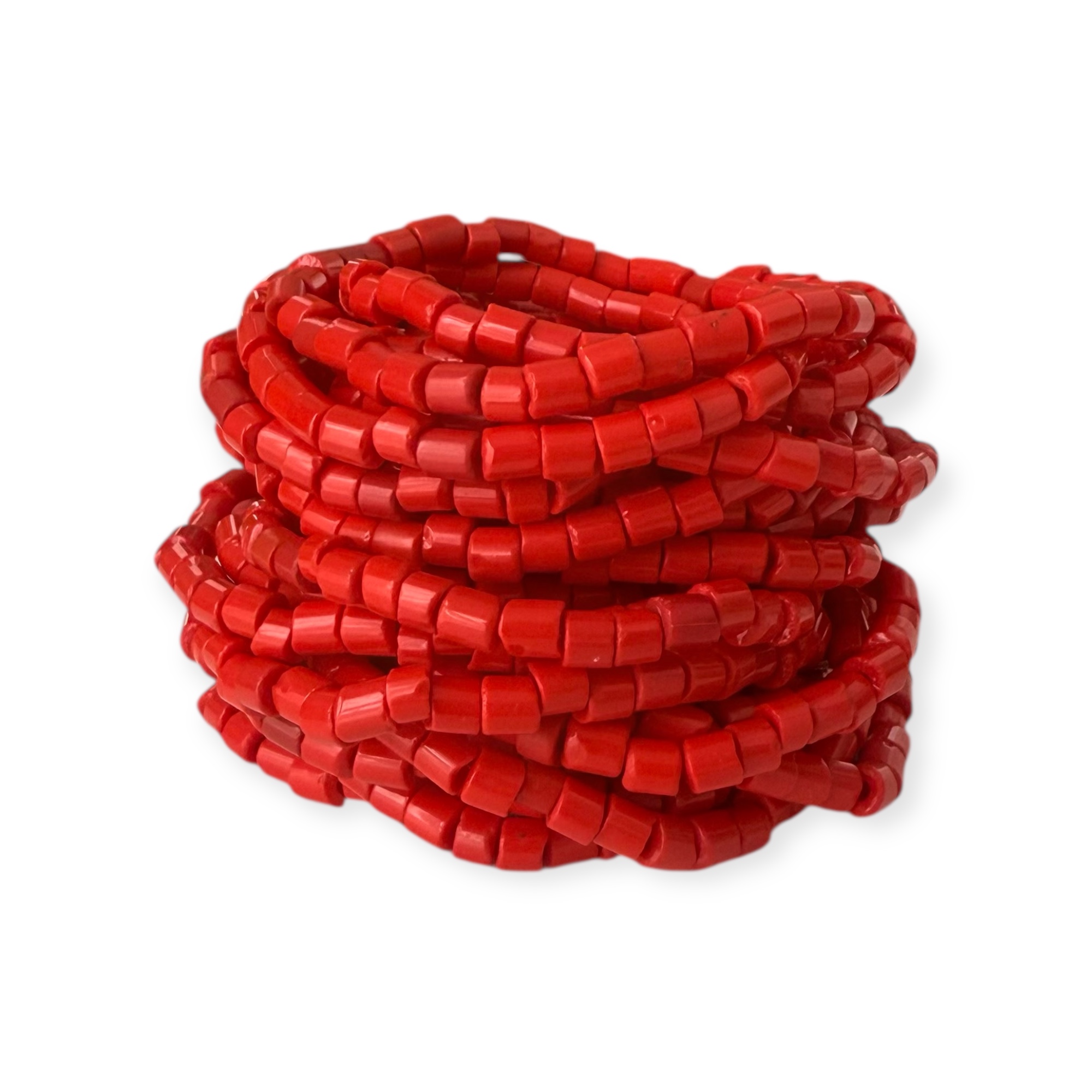 Ghana Kralen Armbandje Passion Red