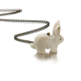 Tagua Hanger Rabbit / Konijn met ketting