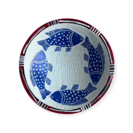 Rond Schaaltje Fish Rood