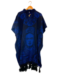 Frida Kahlo Poncho Donkerblauw