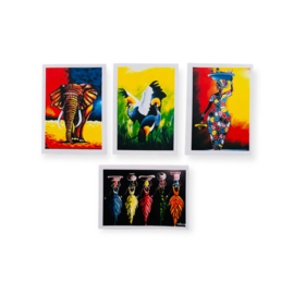 Wenskaarten set van 4 kaarten A