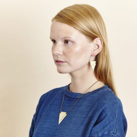 Geometric Brass Lucie Earrings