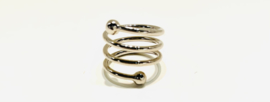 Ring Spiral silverplated