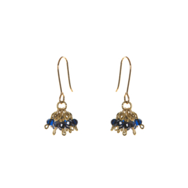 Elizabeth Large Navy Earrings