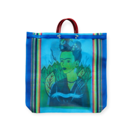 Frida Kahlo Shopping Bag blauw - gerecycled