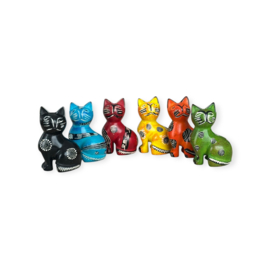 Dierenbeeldje Sitting Cat Kisii steen