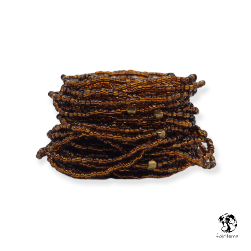 Masai Kralen Armbandje Brown Medium
