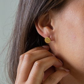 Tactile Gold Stud Earrings