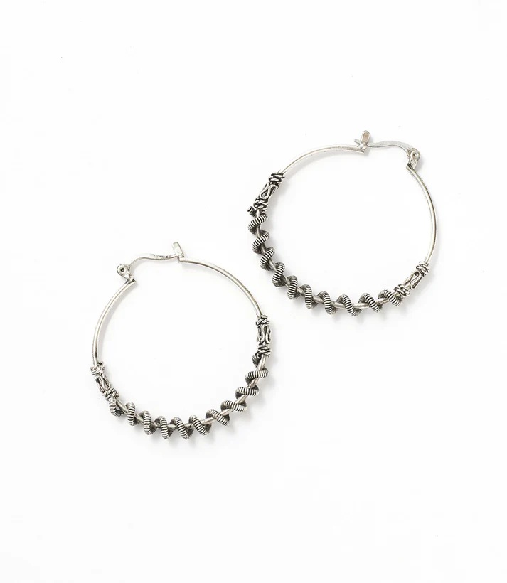Earrings Rani Silver Hoop