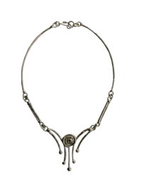 Ketting/Choker Verzilverd 069