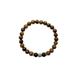 Heren Bracelet Tijgeroog & Onyx