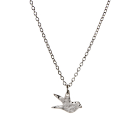 Silver Plated Woodland Swallow Pendant