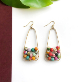 Embedded Kantha Earrings