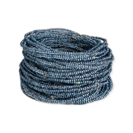 Masai Kralen Armbandje Silver Grey