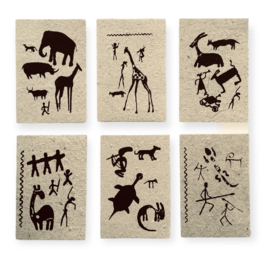 Wenskaarten Kenian Cave Art set van 6 kaarten