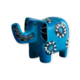 Kaarthouder Olifant Kisii steen Blauw