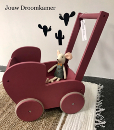 Houten poppenwagen Lou
